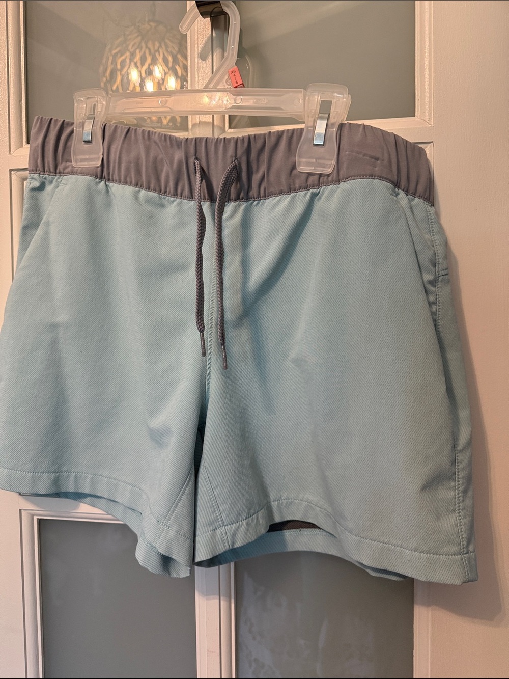 Free Fly Apparel Light Blue Shorts with Gray Waistband